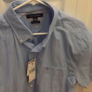 Tommy Hilfiger lt blue short sleeve shirt